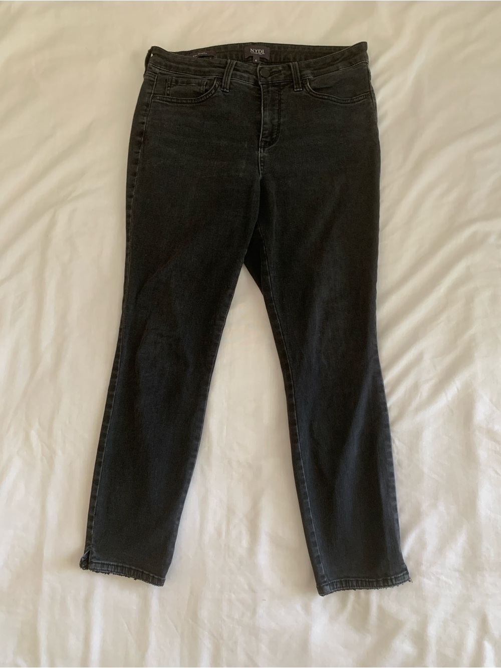 NYDJ Marilyn Straight Crop Jeans Size 6 Dark Wash Stretch Denim